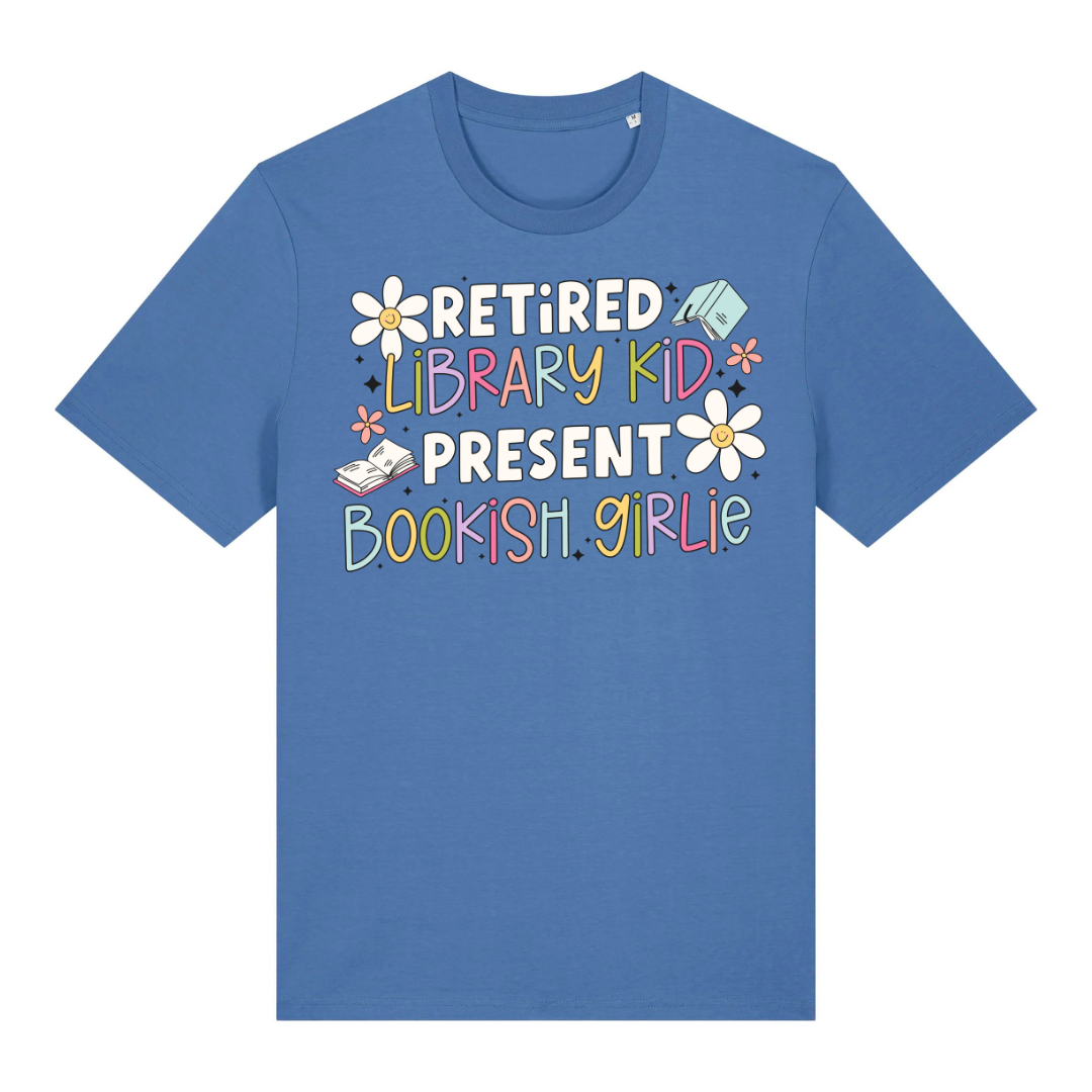 T-Shirt Retired Library Kid Present Bookish Girlie