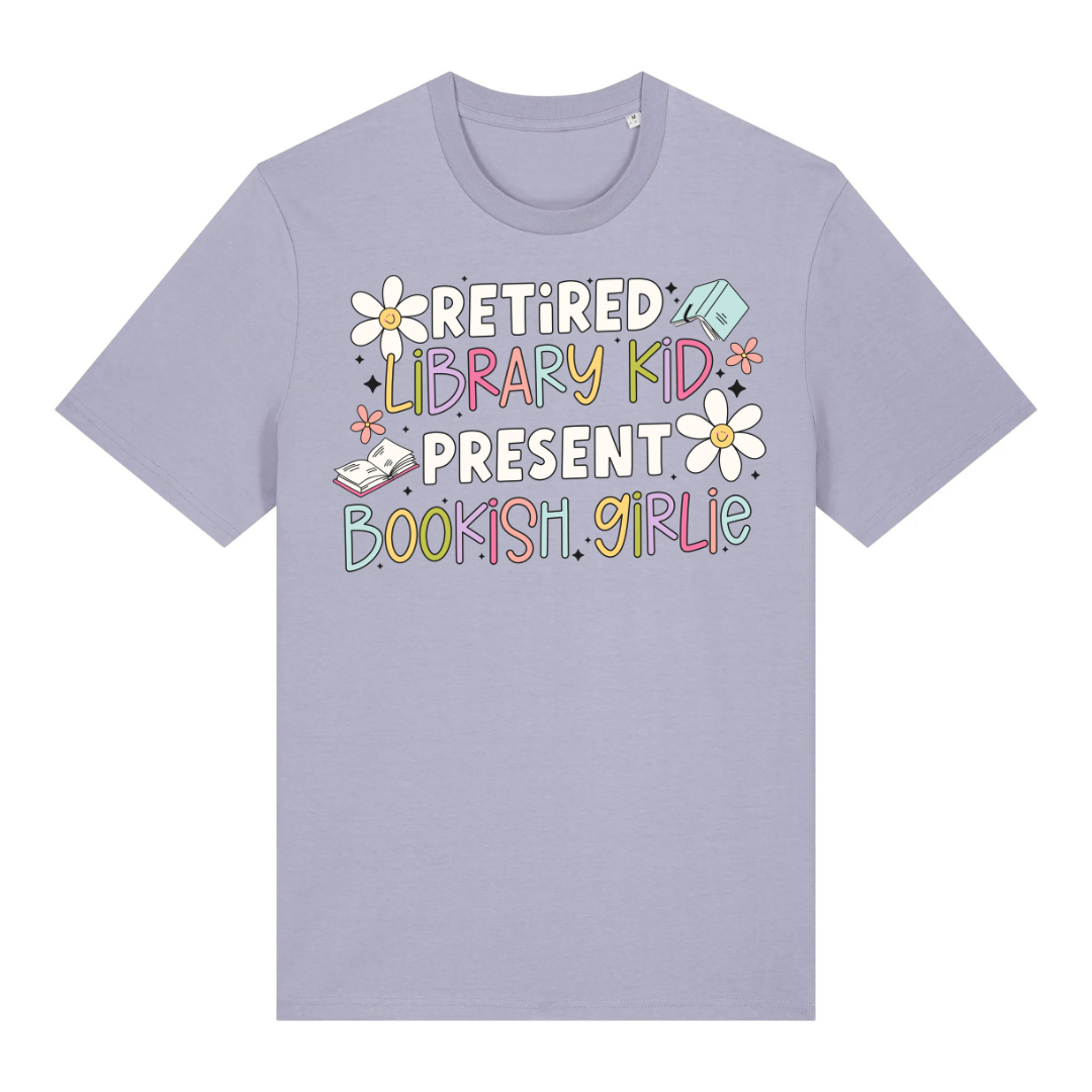 T-Shirt Retired Library Kid Present Bookish Girlie