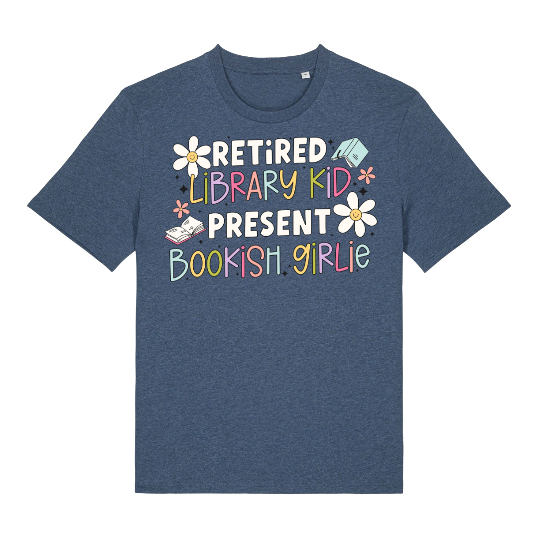 T-Shirt Retired Library Kid Present Bookish Girlie
