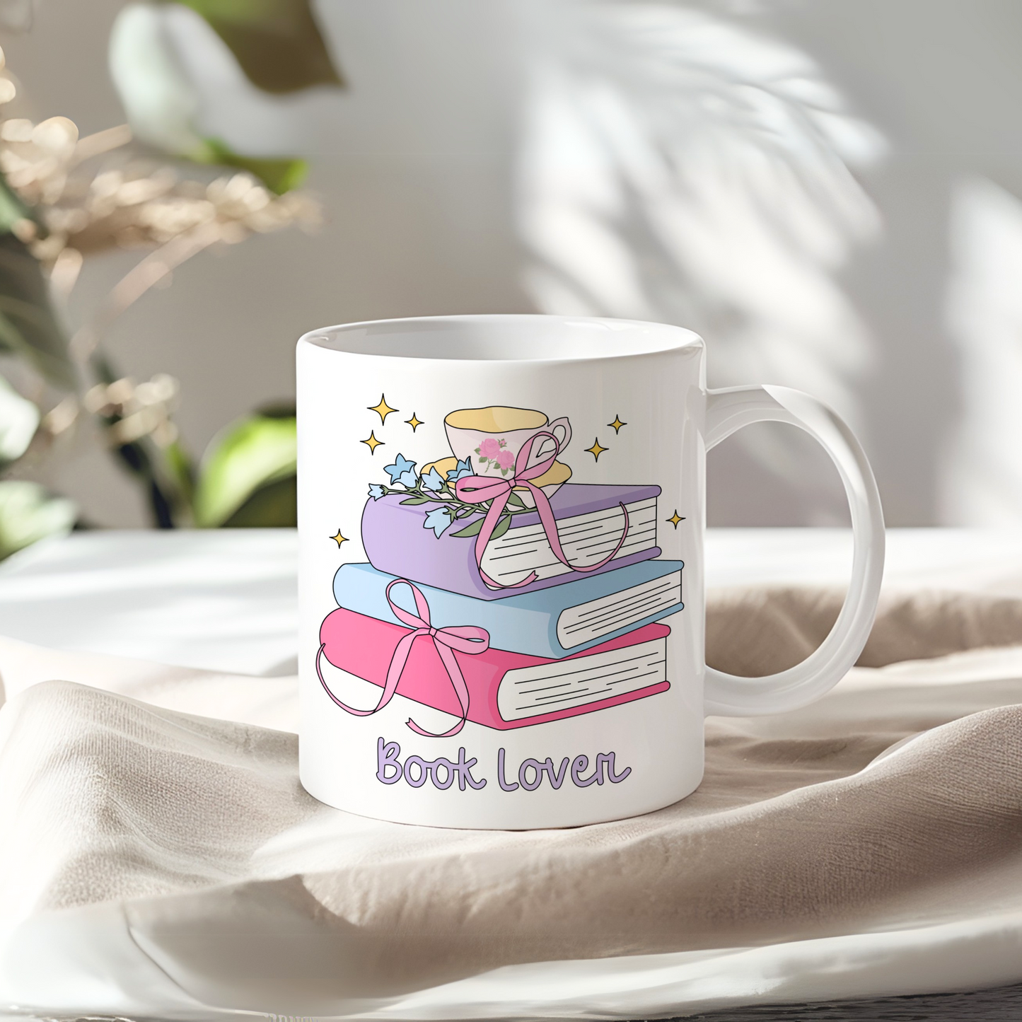 Ceramic mug 300 ml - Book & Tea