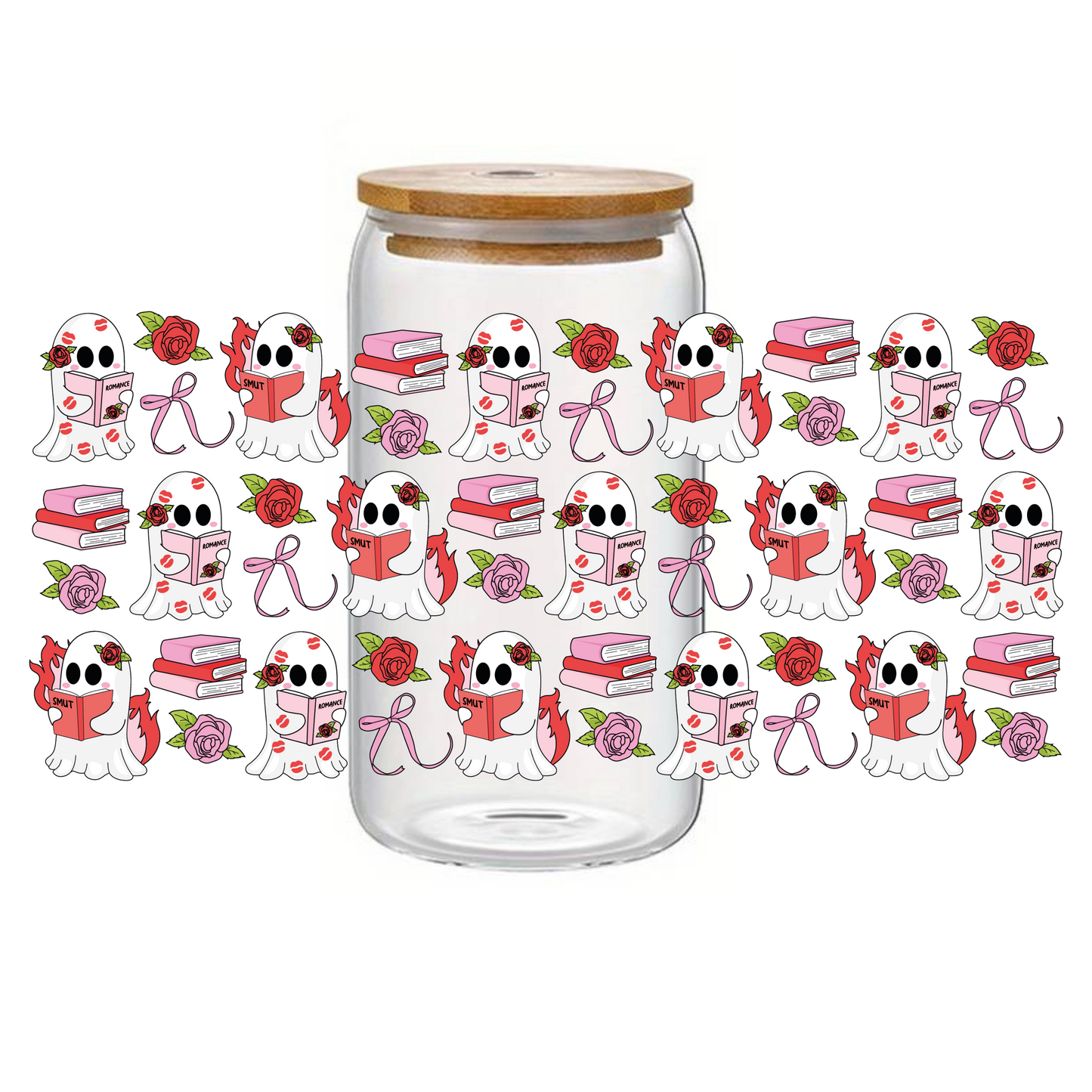 Glass Cup 500 ml - Romance & Smut Ghost