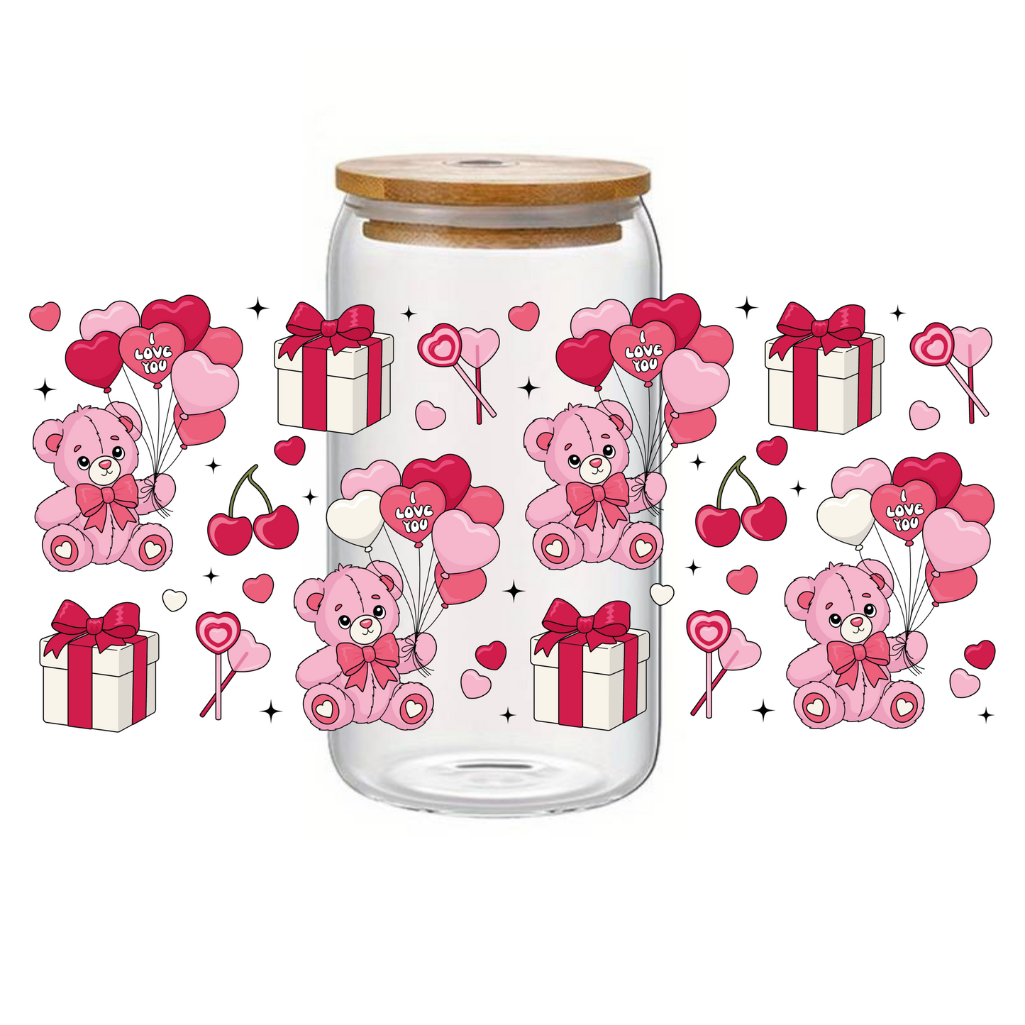 Glass Cup 500 ml - Bears & Presents