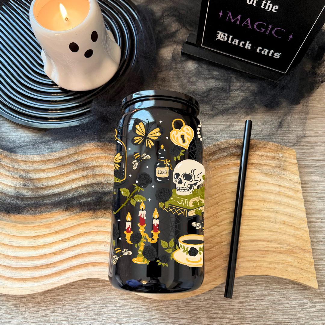 Glass Cup 500 ml - Gothic Wrap