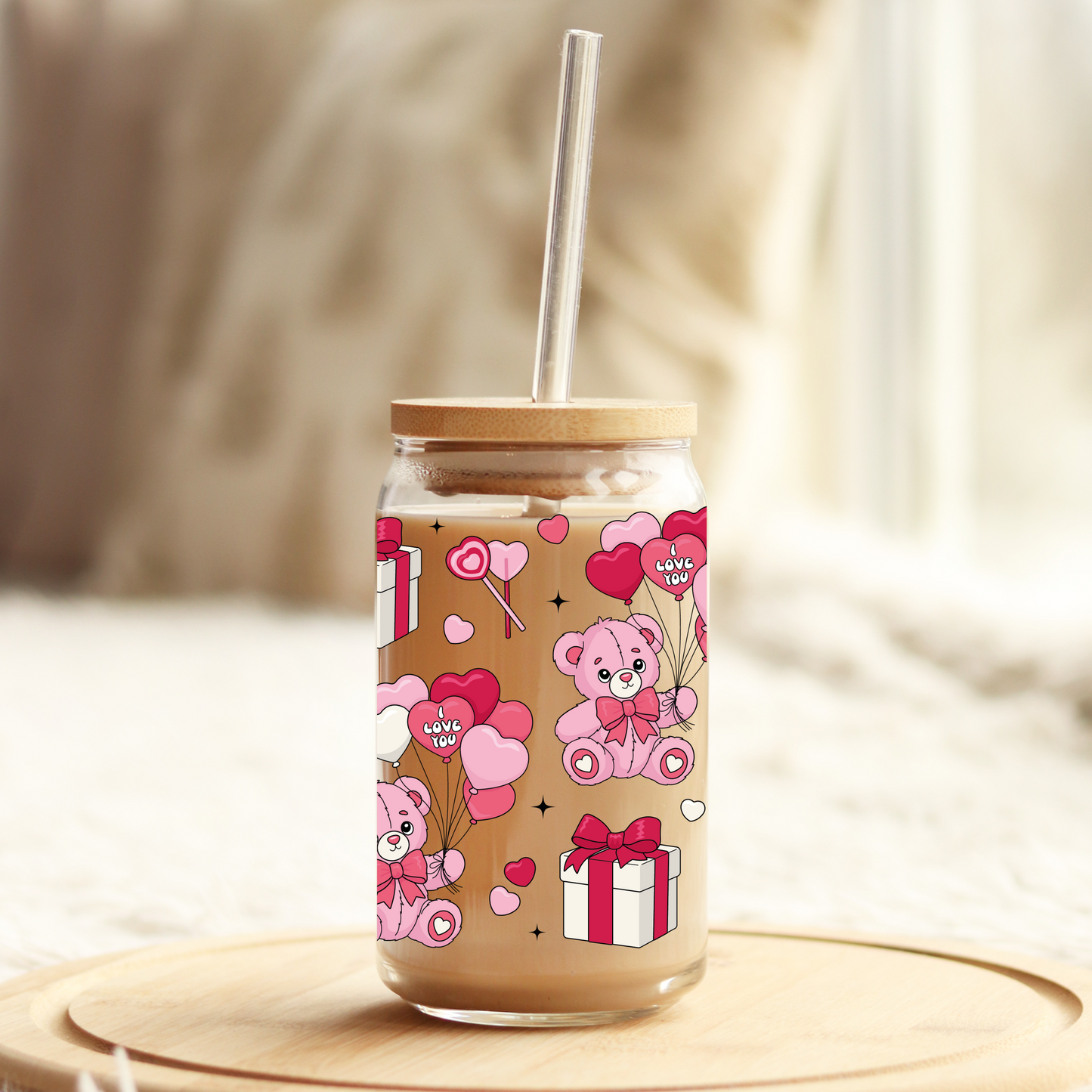 Glass Cup 500 ml - Bears & Presents
