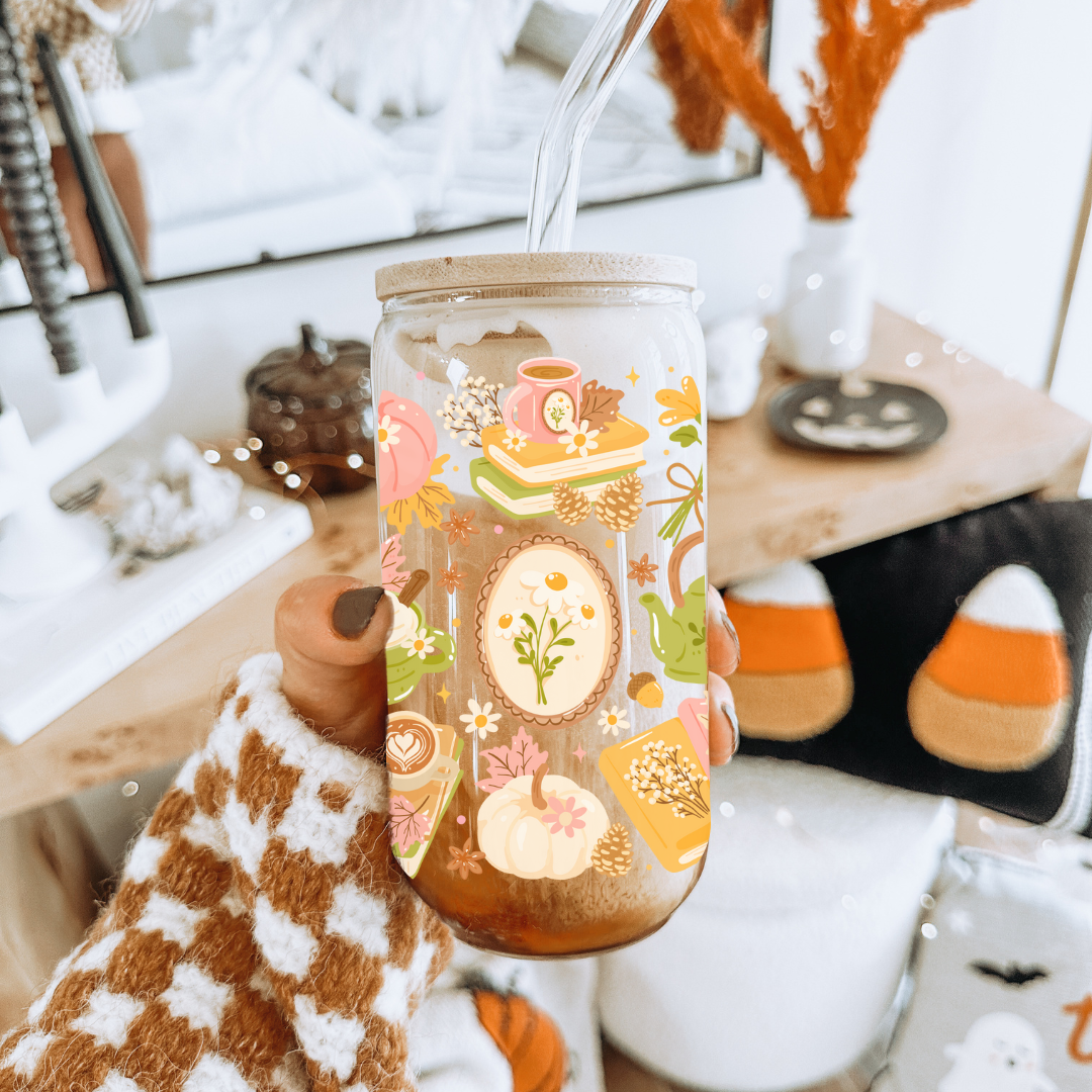 Glass Cup 500 ml - Fall Vibes
