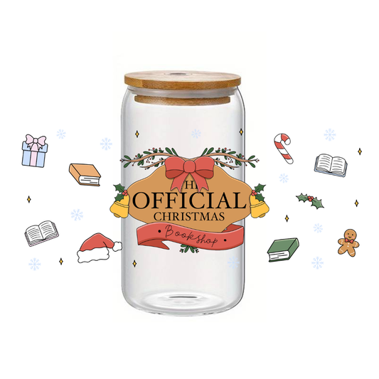 Glass Cup 500 ml - Xmas Bookshop