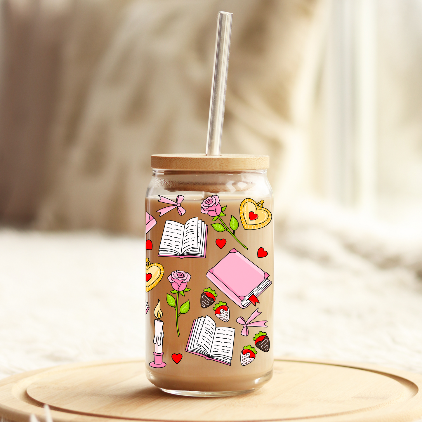 Glass Cup 500 ml - Be Romantic