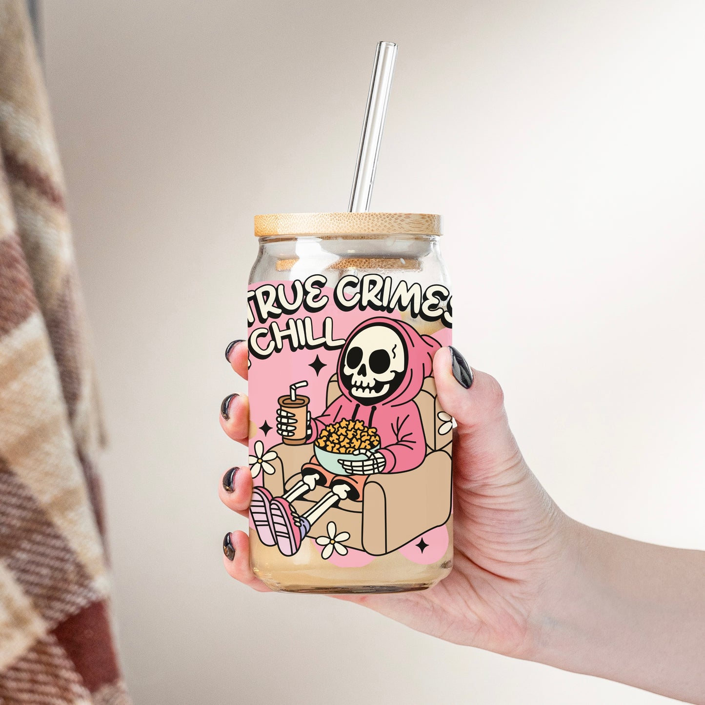 Glass Cup 500 ml - True Crimes & Chill