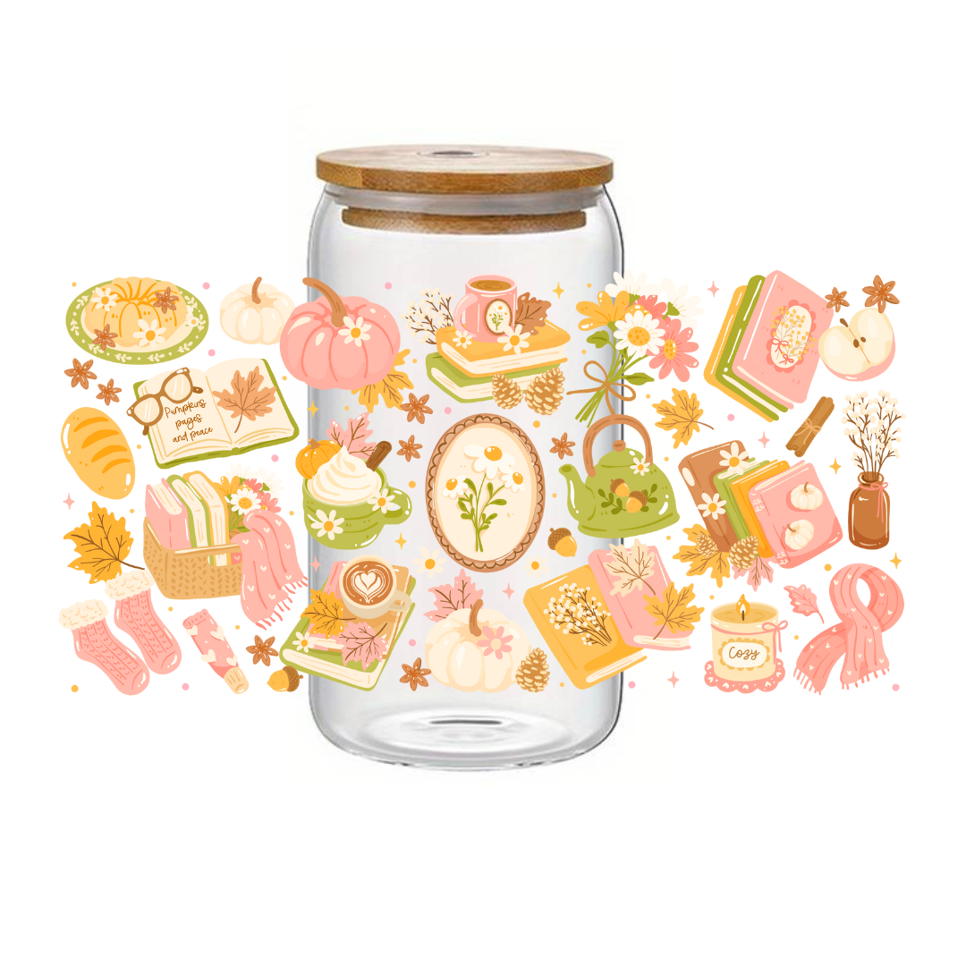 Glass Cup 500 ml - Fall Vibes