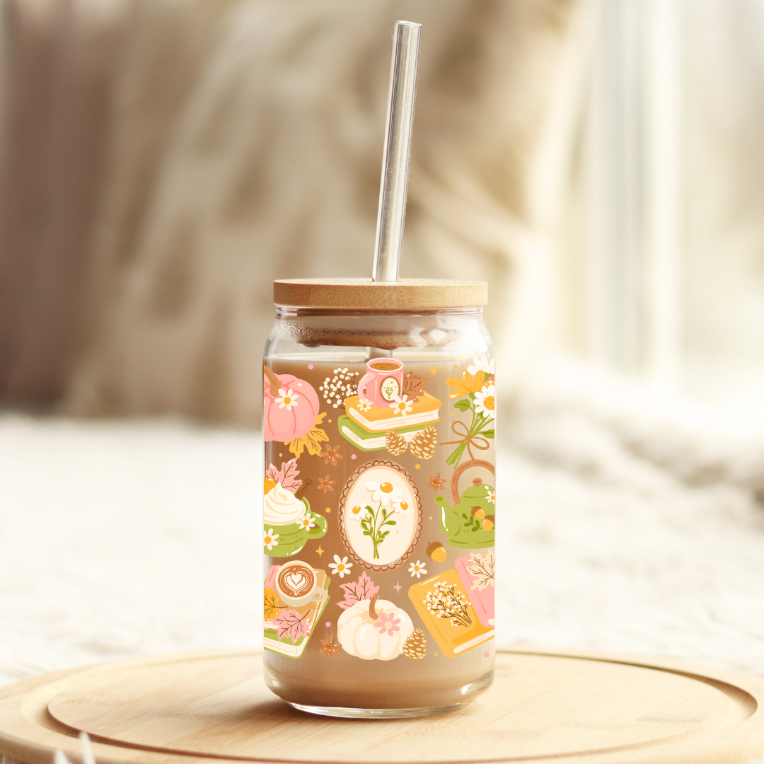 Glass Cup 500 ml - Fall Vibes