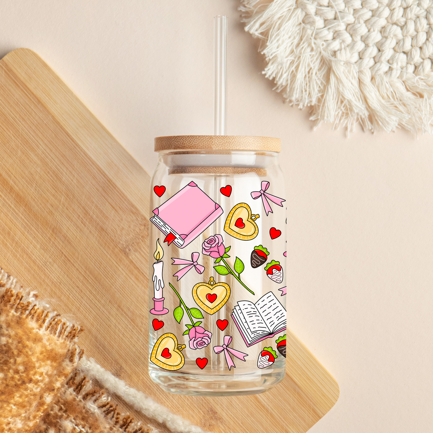 Glass Cup 500 ml - Be Romantic