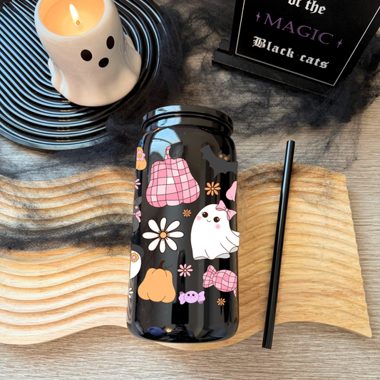Glass Cup 500 ml - Spooky Cute
