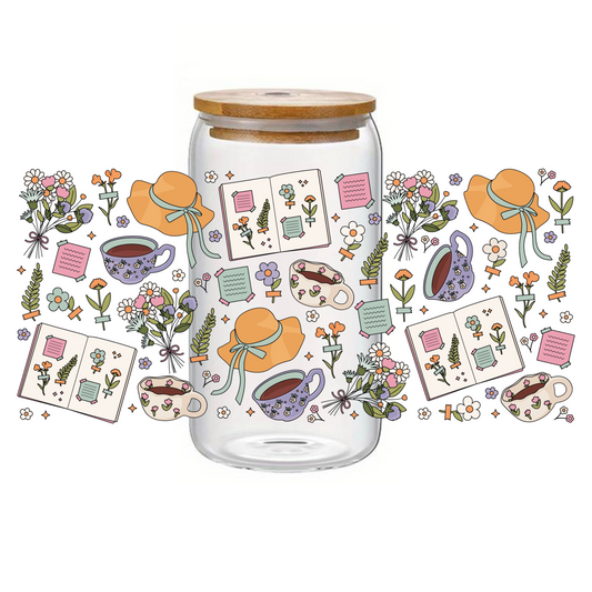 Glass Cup 500 ml - Cottage Core