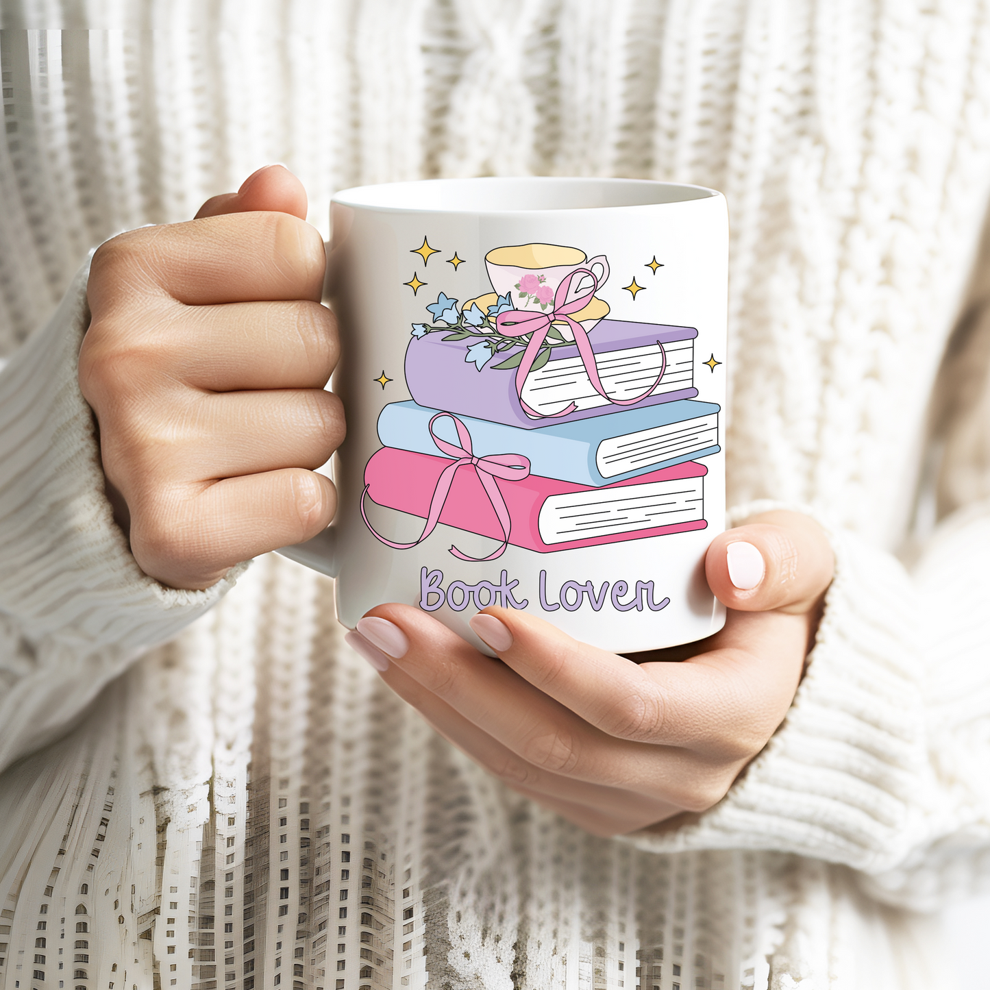 Ceramic mug 300 ml - Book & Tea