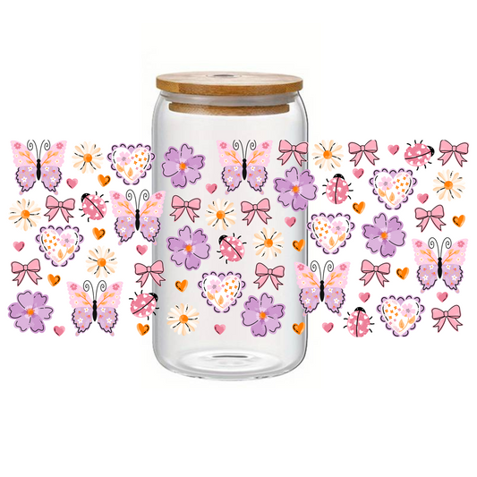 Glass Cup 500 ml - Spring Coquettes
