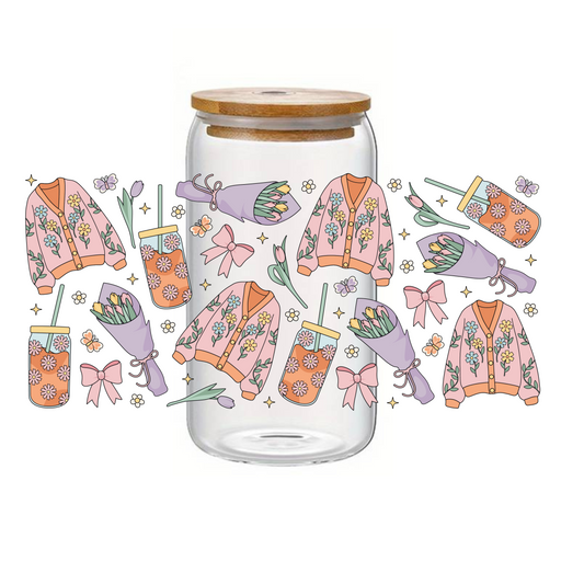 Glass Cup 500 ml - Spring Girlie
