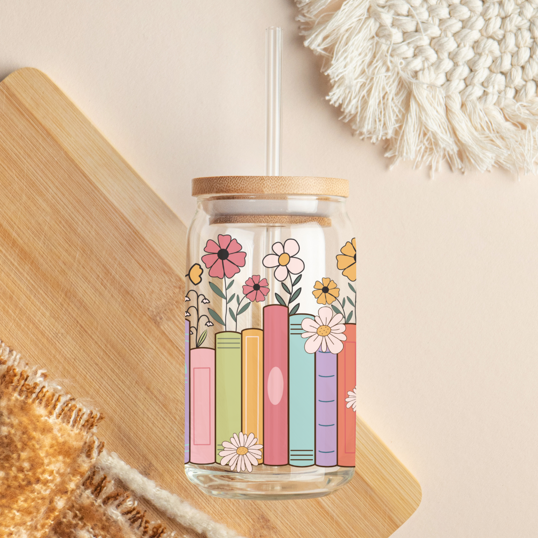 Glass Cup 500 ml - Books
