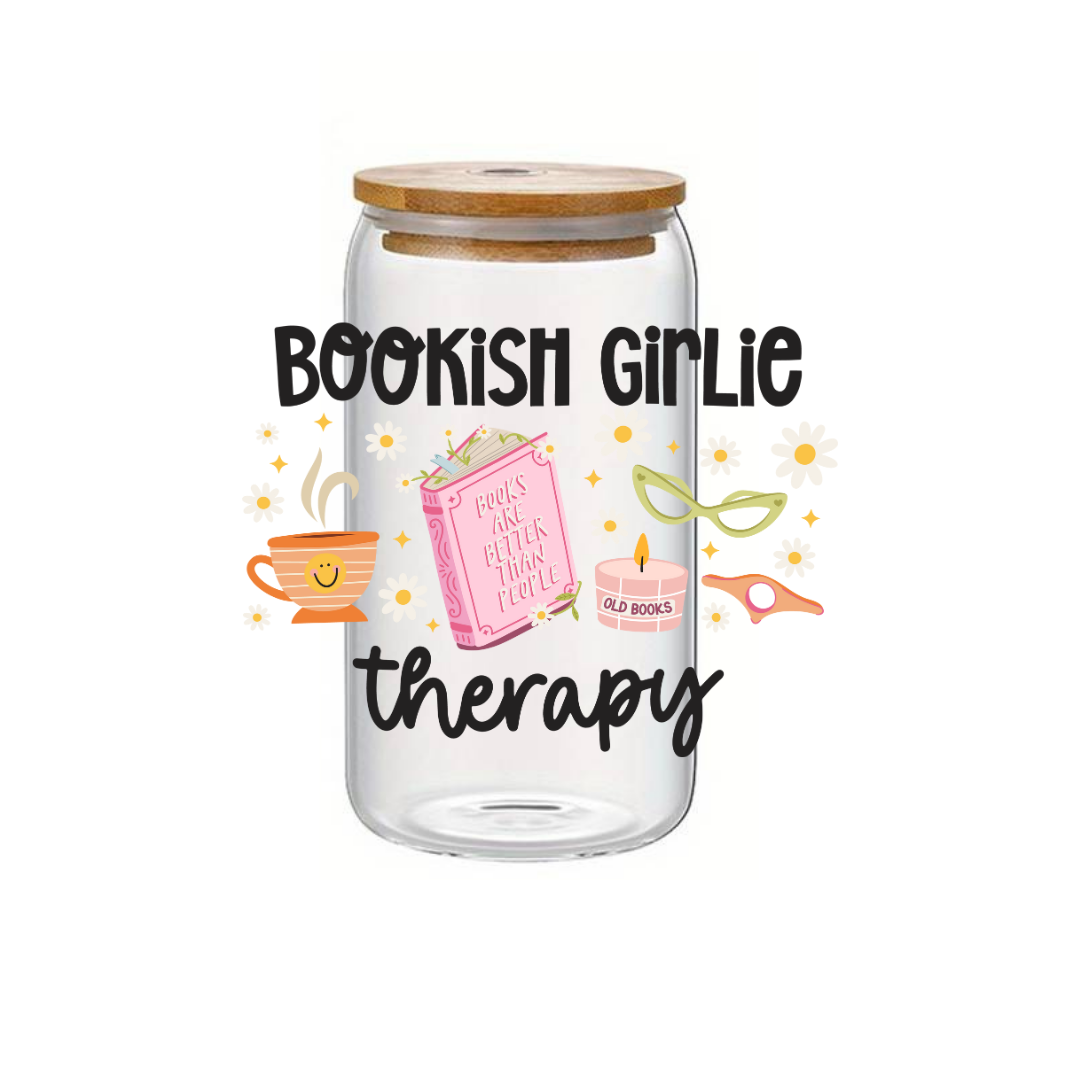 Glass Cup 500 ml - Bookish Girlie Therapy