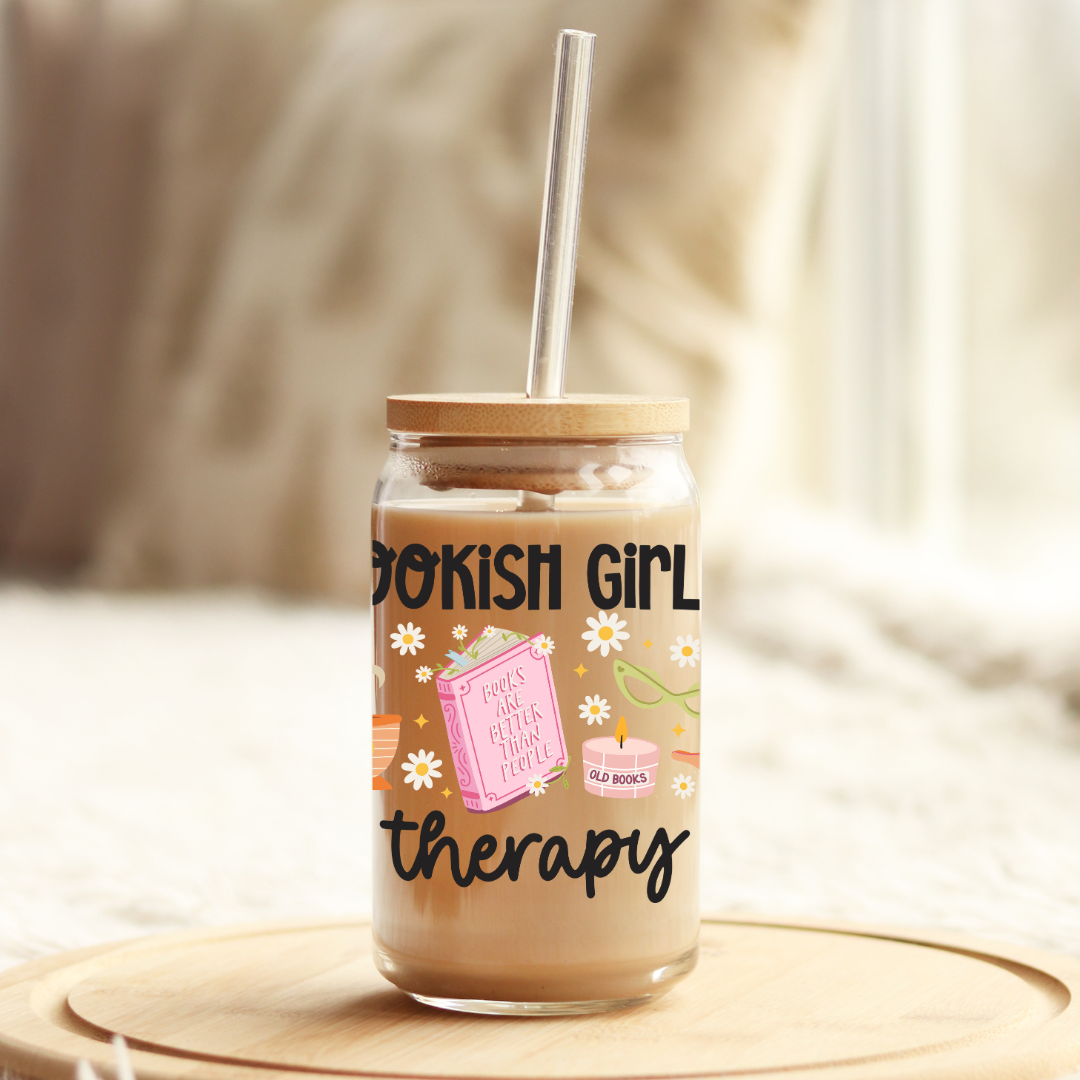 Glass Cup 500 ml - Bookish Girlie Therapy