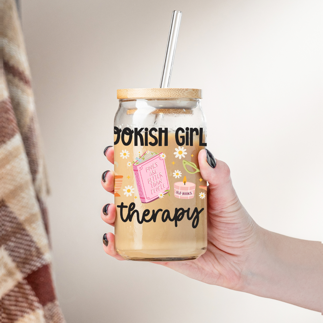 Glass Cup 500 ml - Bookish Girlie Therapy