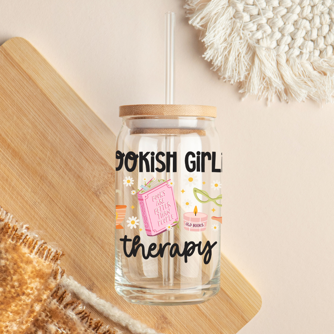 Glass Cup 500 ml - Bookish Girlie Therapy