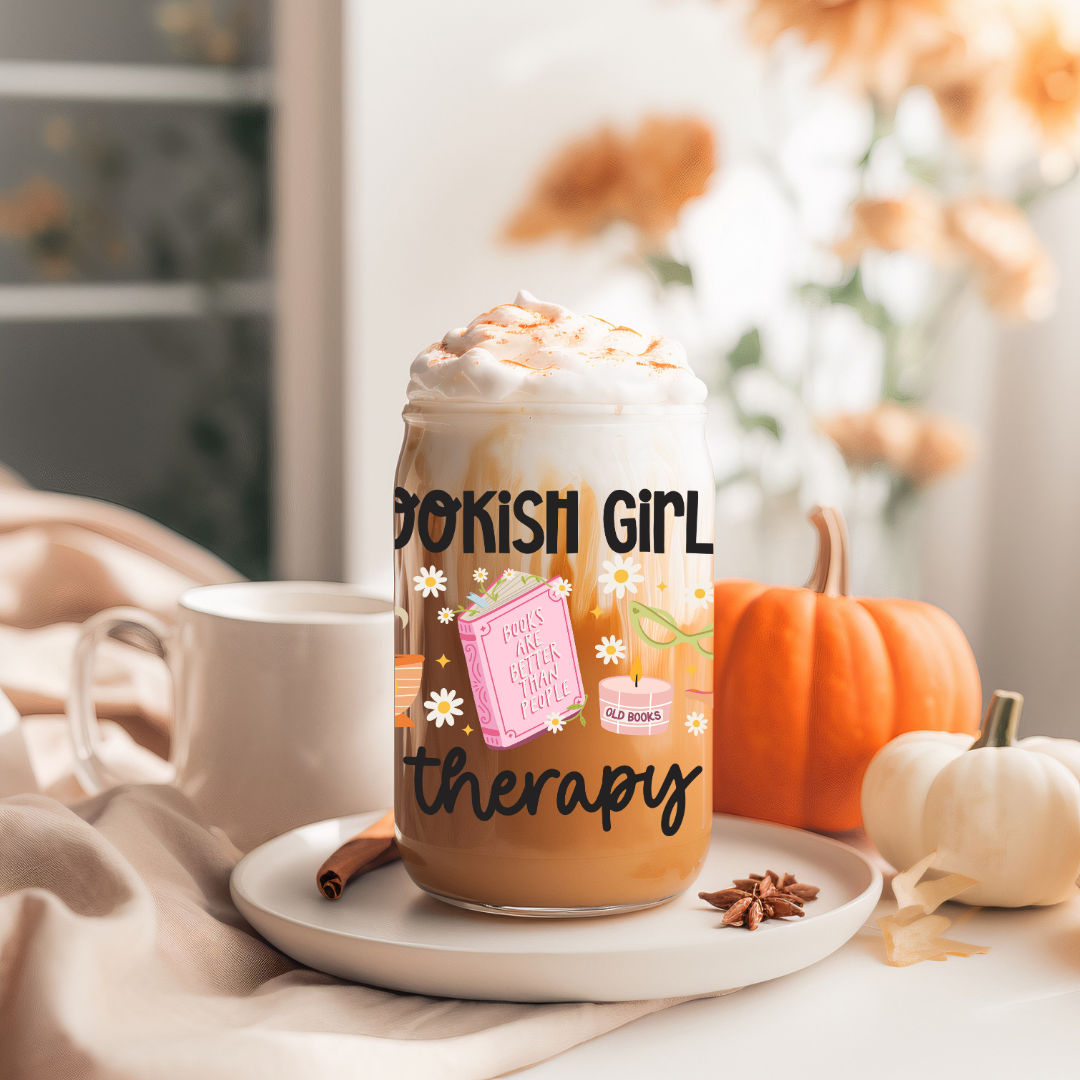 Glass Cup 500 ml - Bookish Girlie Therapy