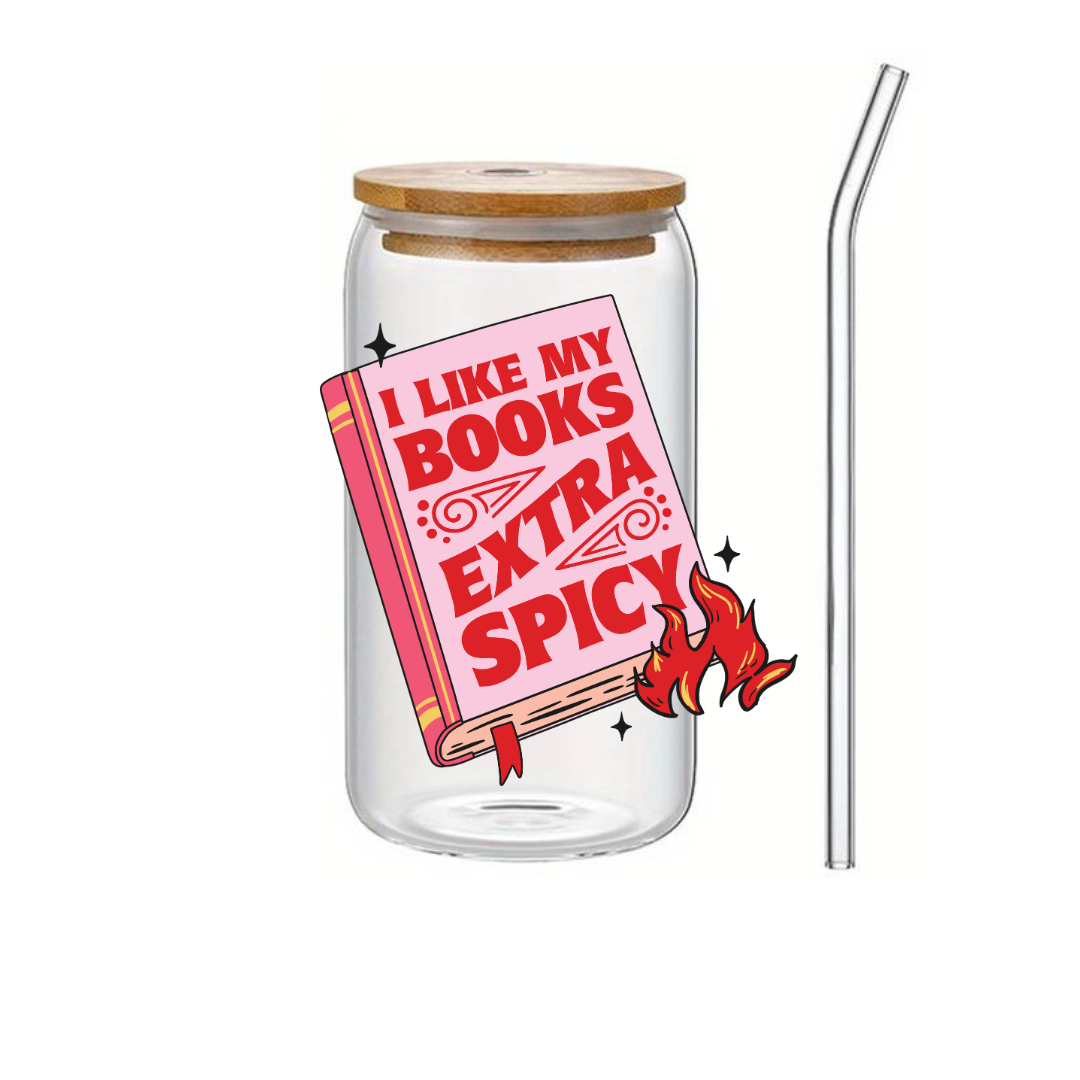 Glass Cup 500 ml - I Like My Books