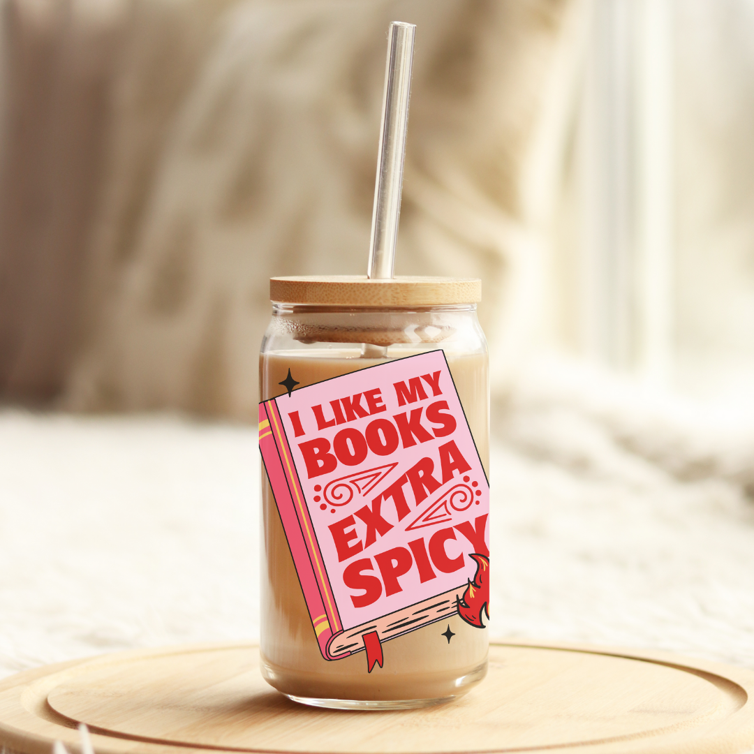 Glass Cup 500 ml - I Like My Books