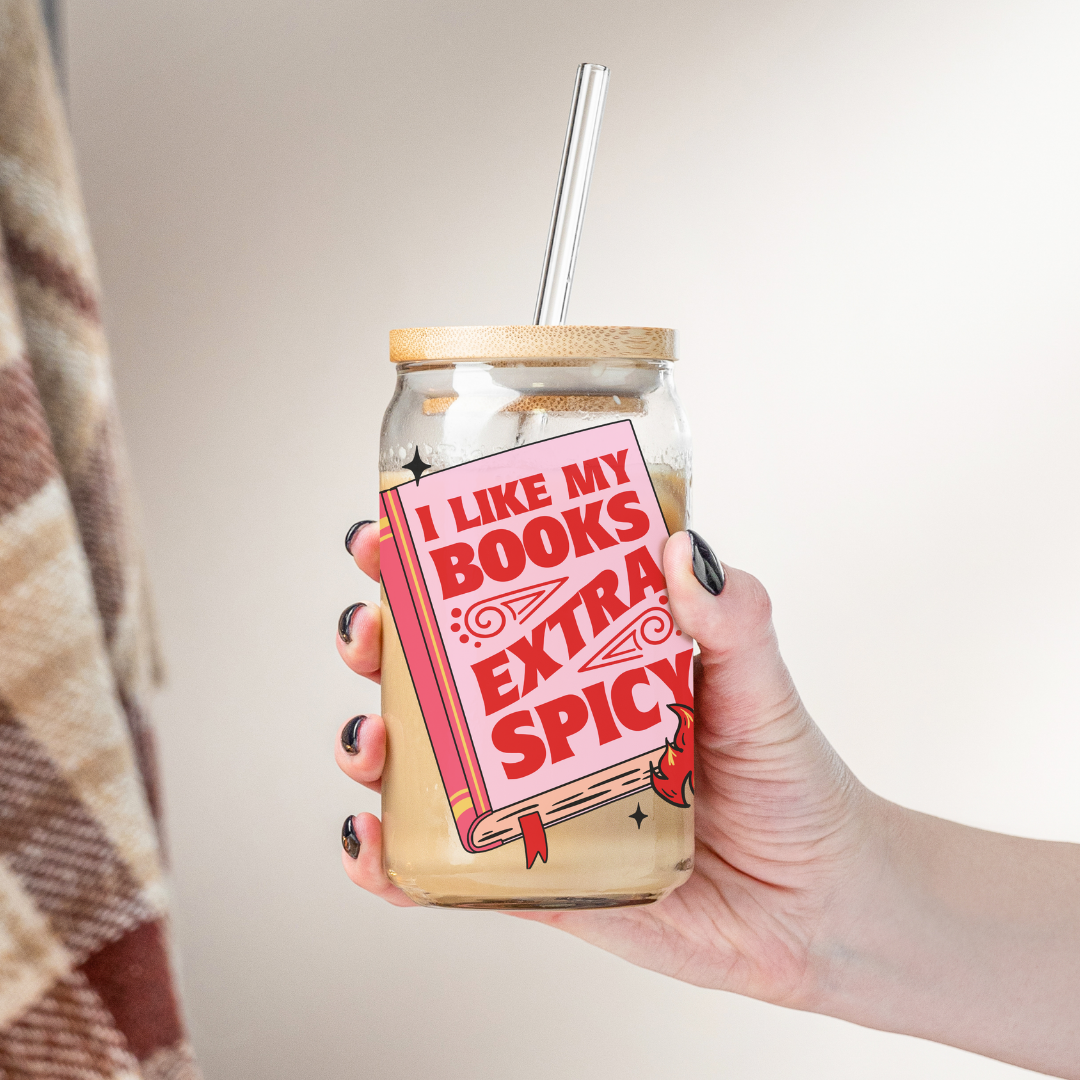 Glass Cup 500 ml - I Like My Books