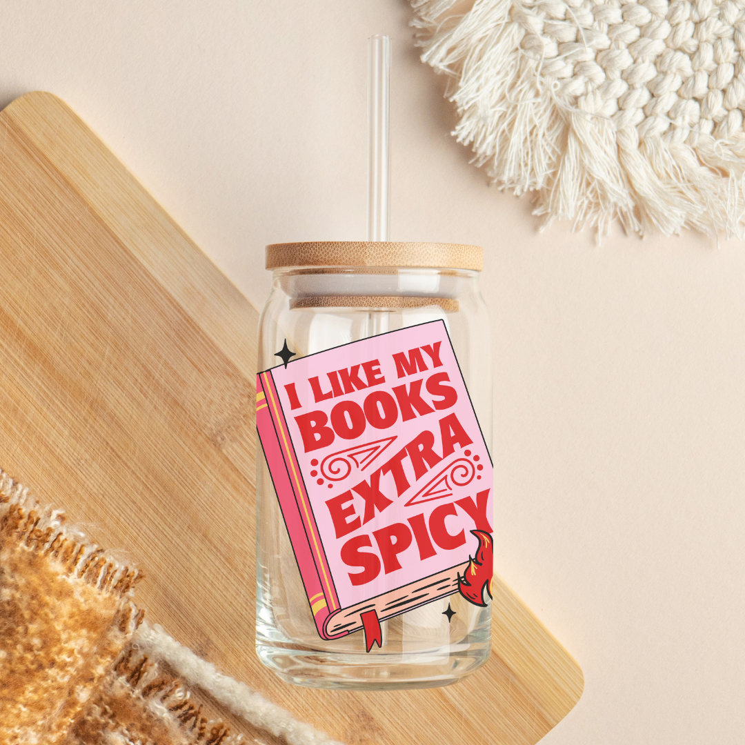 Glass Cup 500 ml - I Like My Books
