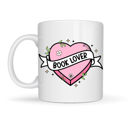 Ceramic Mug 300ml - Book Lover Heart