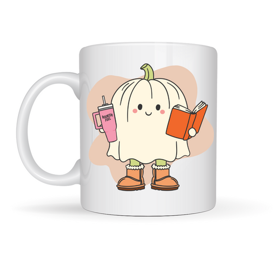 Tazza in ceramica 300 ml - Pumpkin Ghost Reader