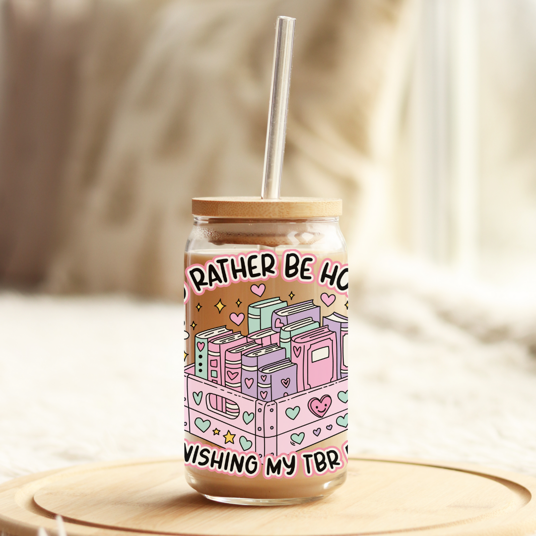 Glass Cup 500 ml - I'd Rather Be Home