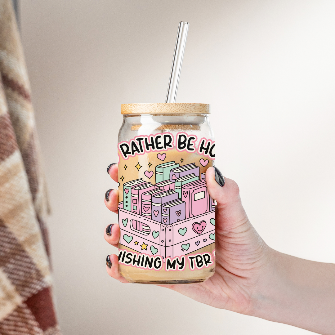 Glass Cup 500 ml - I'd Rather Be Home