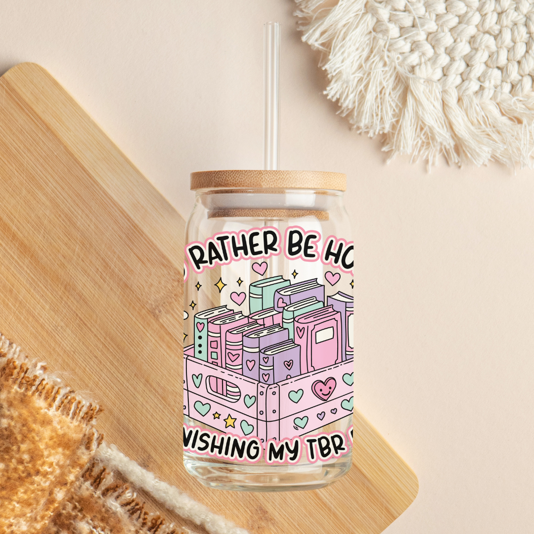 Glass Cup 500 ml - I'd Rather Be Home
