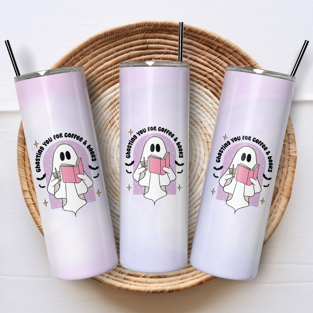 Tumbler 600 ml - Ghosting You for Coffee & Books