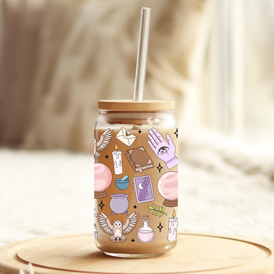 Glass Cup 500 ml - Ghosting you for Coffee & Books