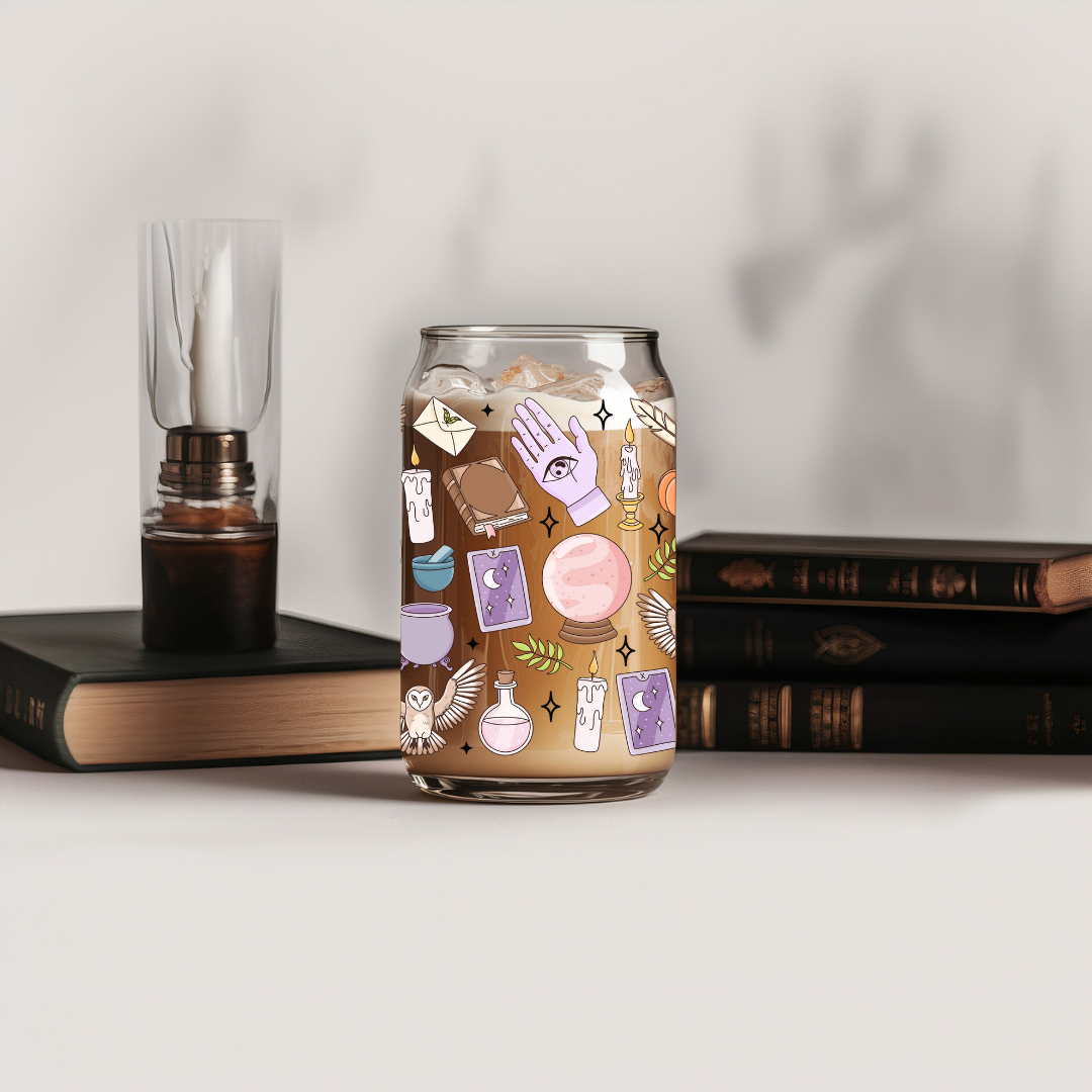 Glass Cup 500 ml - Ghosting you for Coffee & Books