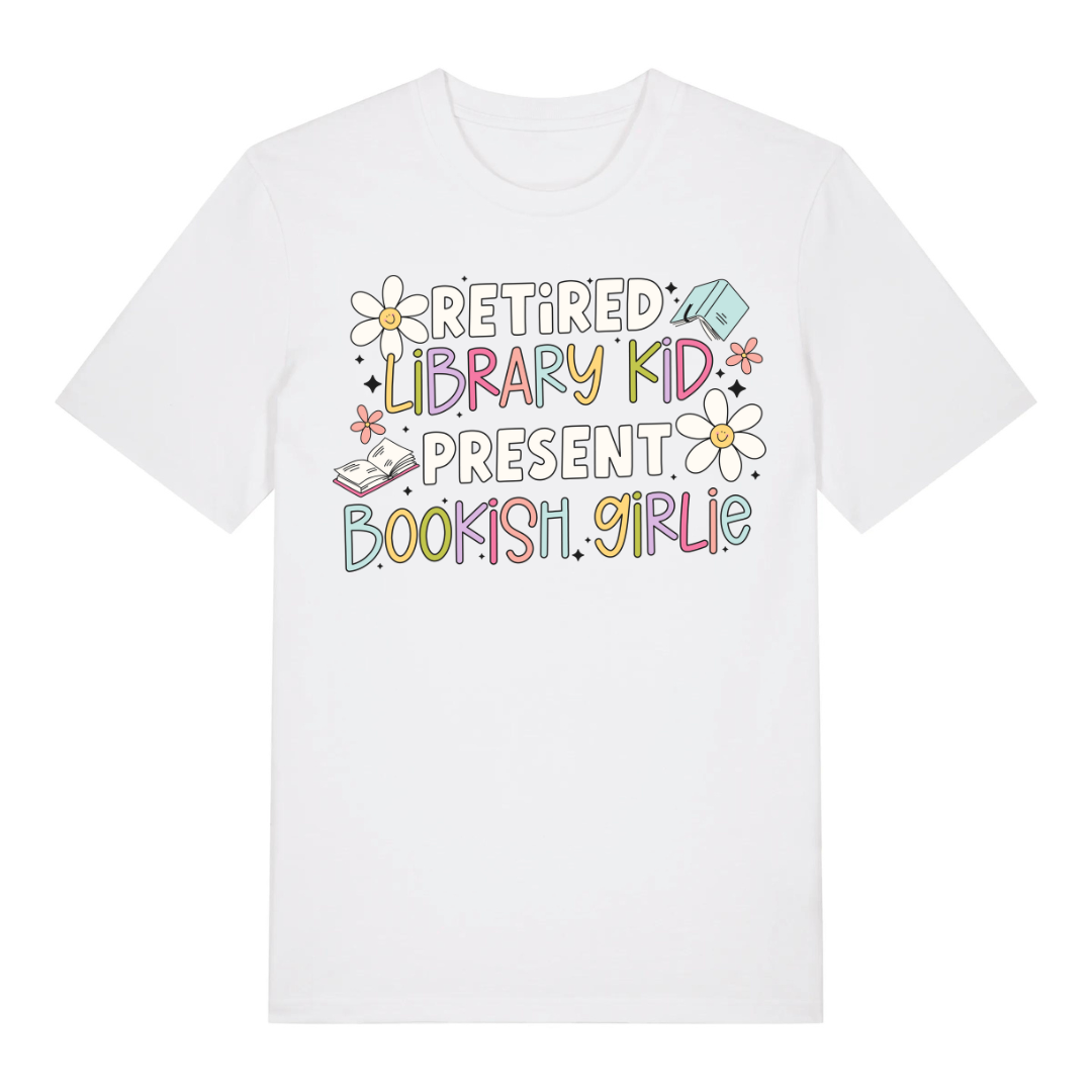 T-Shirt Retired Library Kid Present Bookish Girlie
