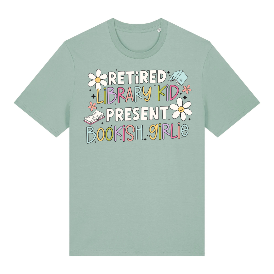T-Shirt Retired Library Kid Present Bookish Girlie