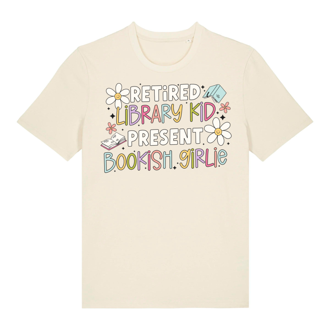 T-Shirt Retired Library Kid Present Bookish Girlie