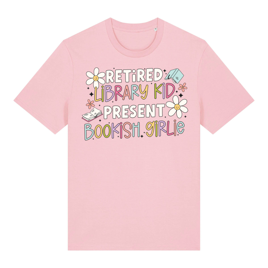 T-Shirt Retired Library Kid Present Bookish Girlie