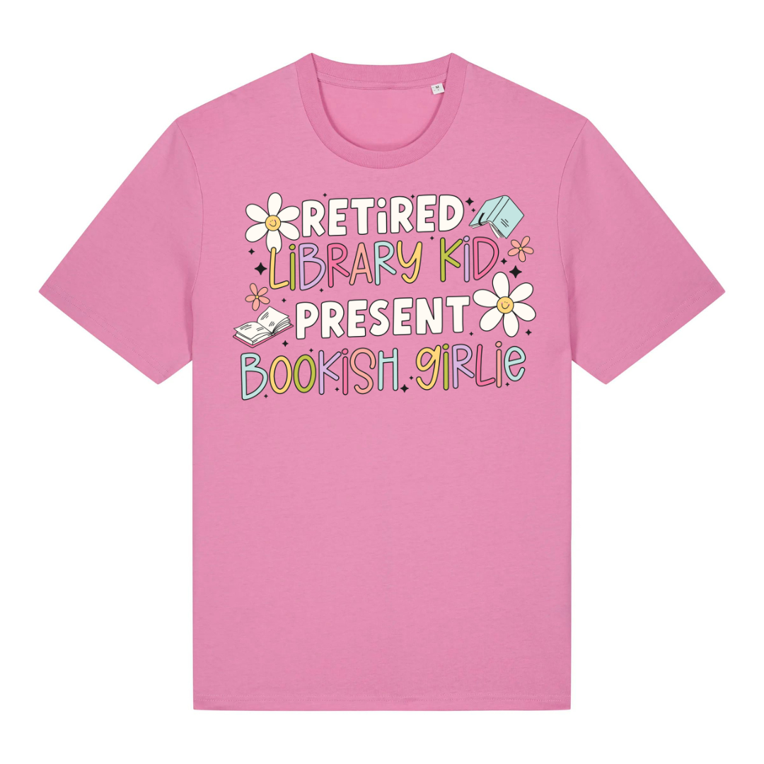 T-Shirt Retired Library Kid Present Bookish Girlie