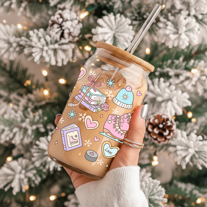 Glass Cup 500 ml - Hockey Romance