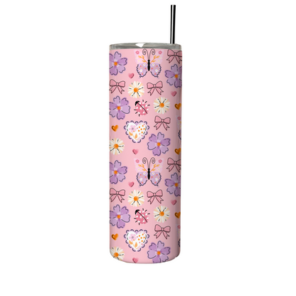 Tumbler 600 ml - Butterfly&Flowers