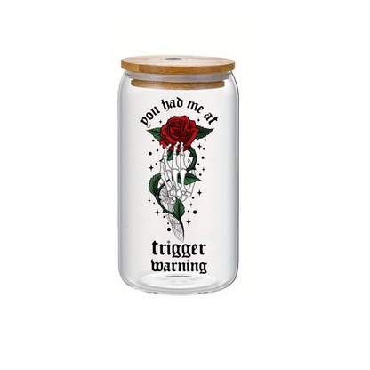 Glass Cup 500 ml - Trigger Warning