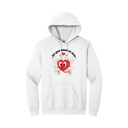 Felpa con Cappuccio - All You Need Is Love