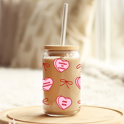 Glass Cup 500 ml - Heart Tropes