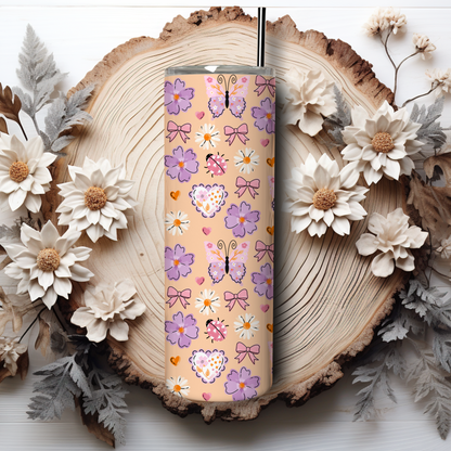 Tumbler 600 ml - Butterfly&Flowers