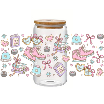 Glass Cup 500 ml - Hockey Romance